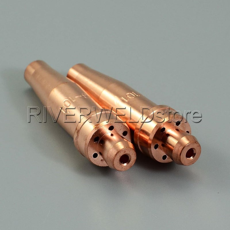 RIVERWELD Acetylene Cutting Tips 3-101 size 2 & 2-3-101 for Victor-Style Oxygen Oxy Oxyfuel Cutter Torch Made of Copper Pack of 2 - Image 4